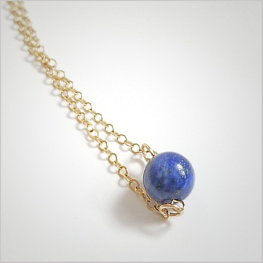 Natural Lapis Lazuli Bead Necklace