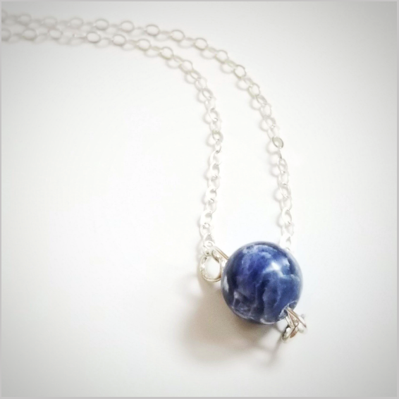 Natural Sodalite Bead Necklace