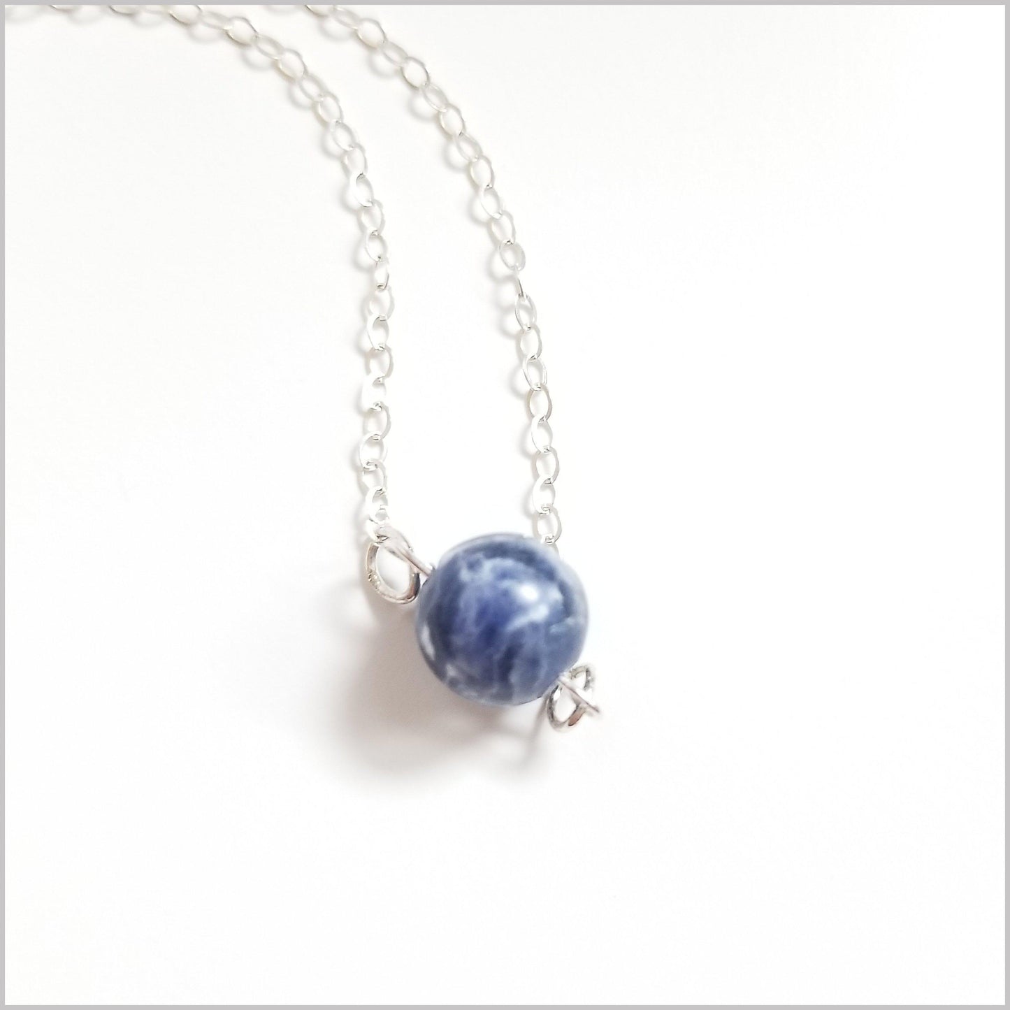 Natural Sodalite Bead Necklace