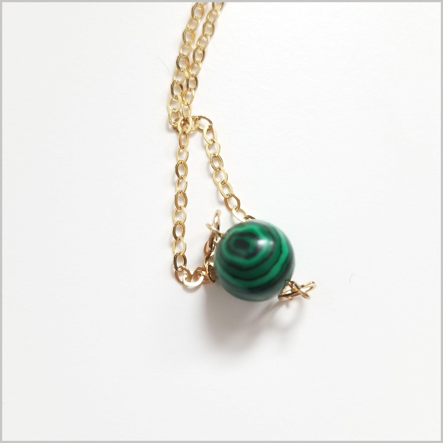 Natural Malachite Bead Necklace