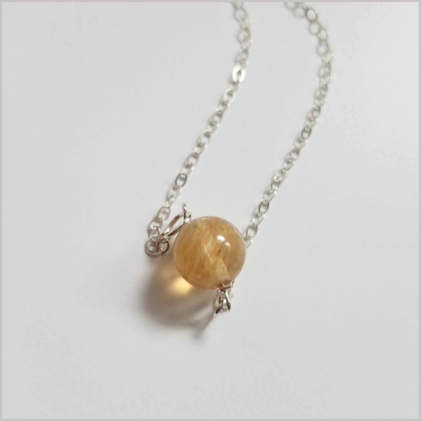 Natural Citrine Bead Necklace