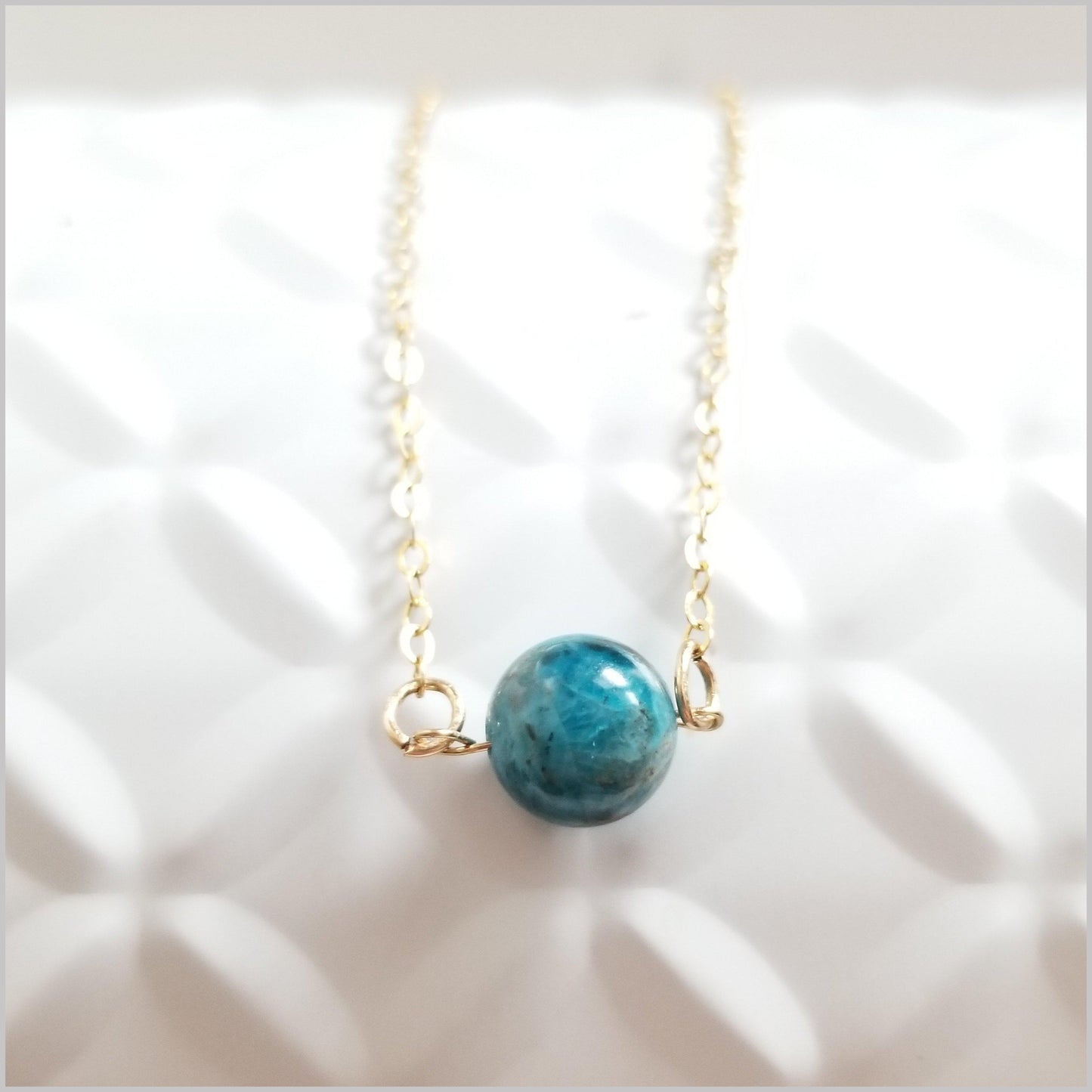 Natural Apatite Bead Necklace