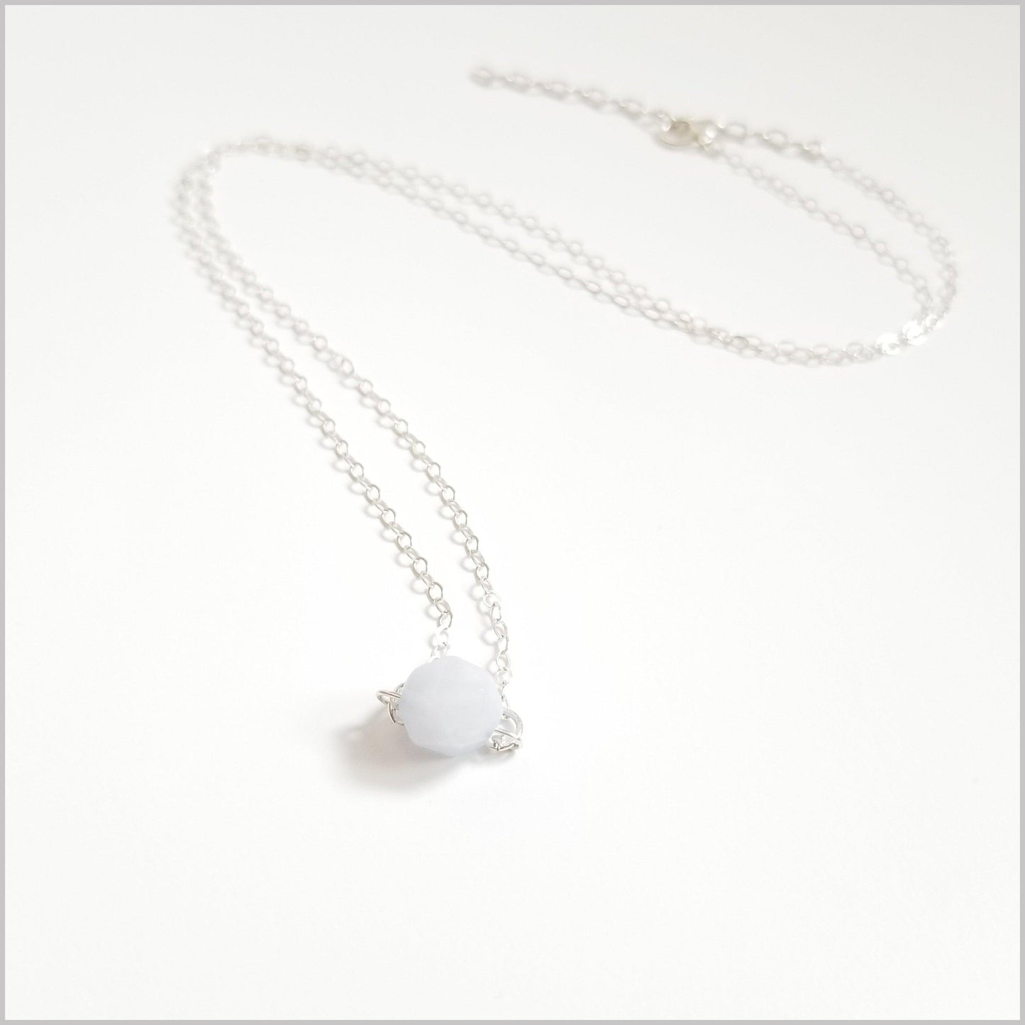 Natural Faceted Aquamarine Necklace