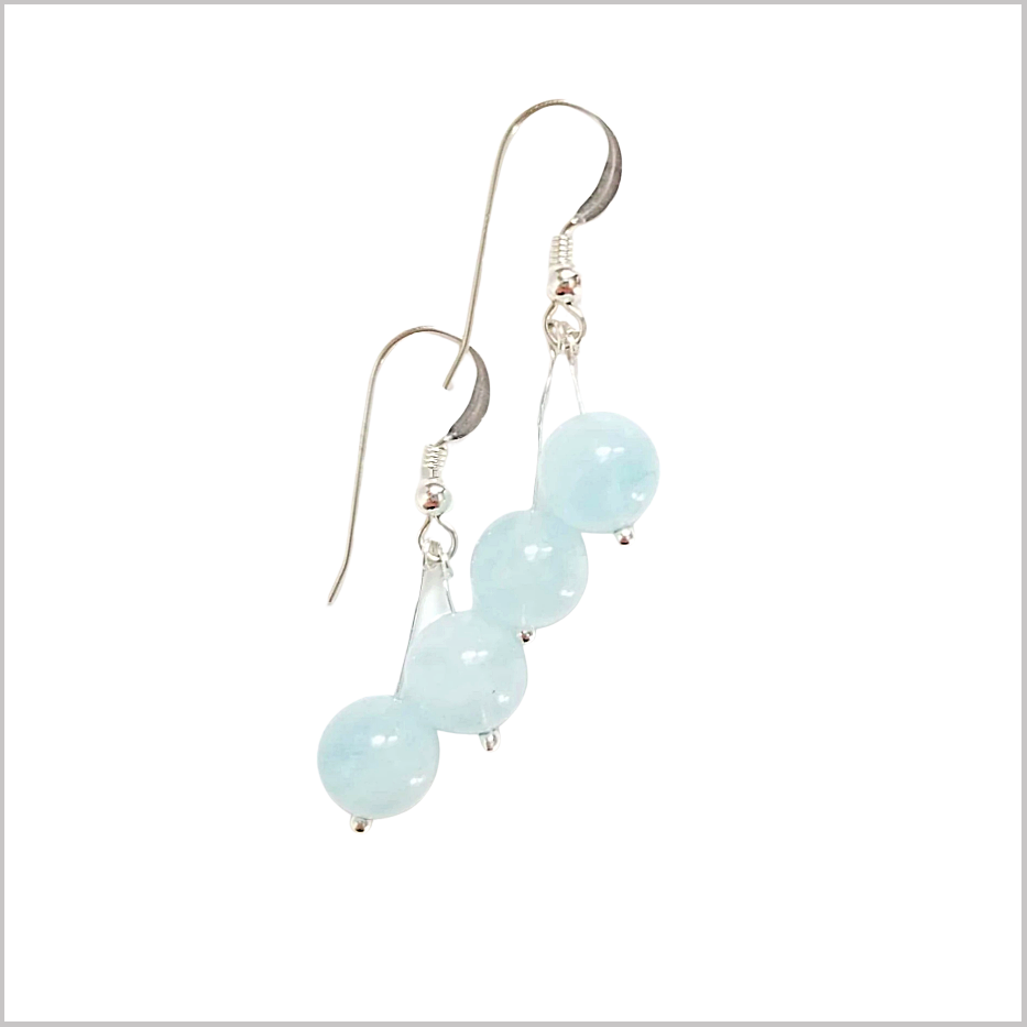 Dual Gemstone Aquamarine Dangle