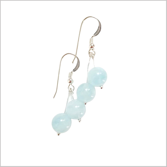 Dual Gemstone Aquamarine Dangle
