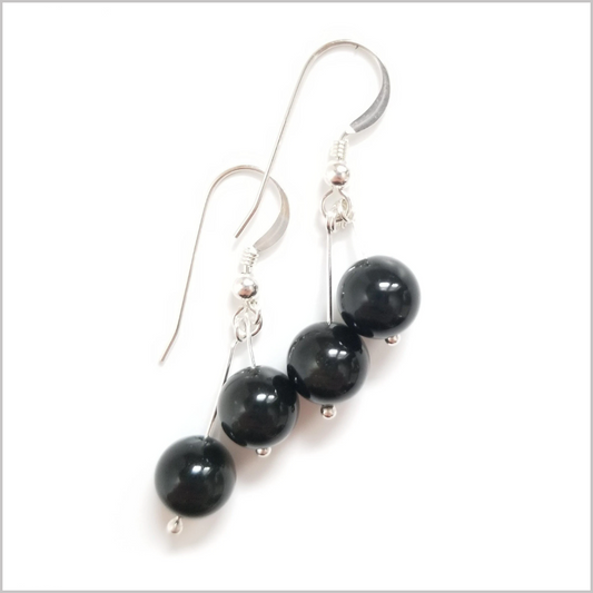 Dual Gemstone Onyx Dangle