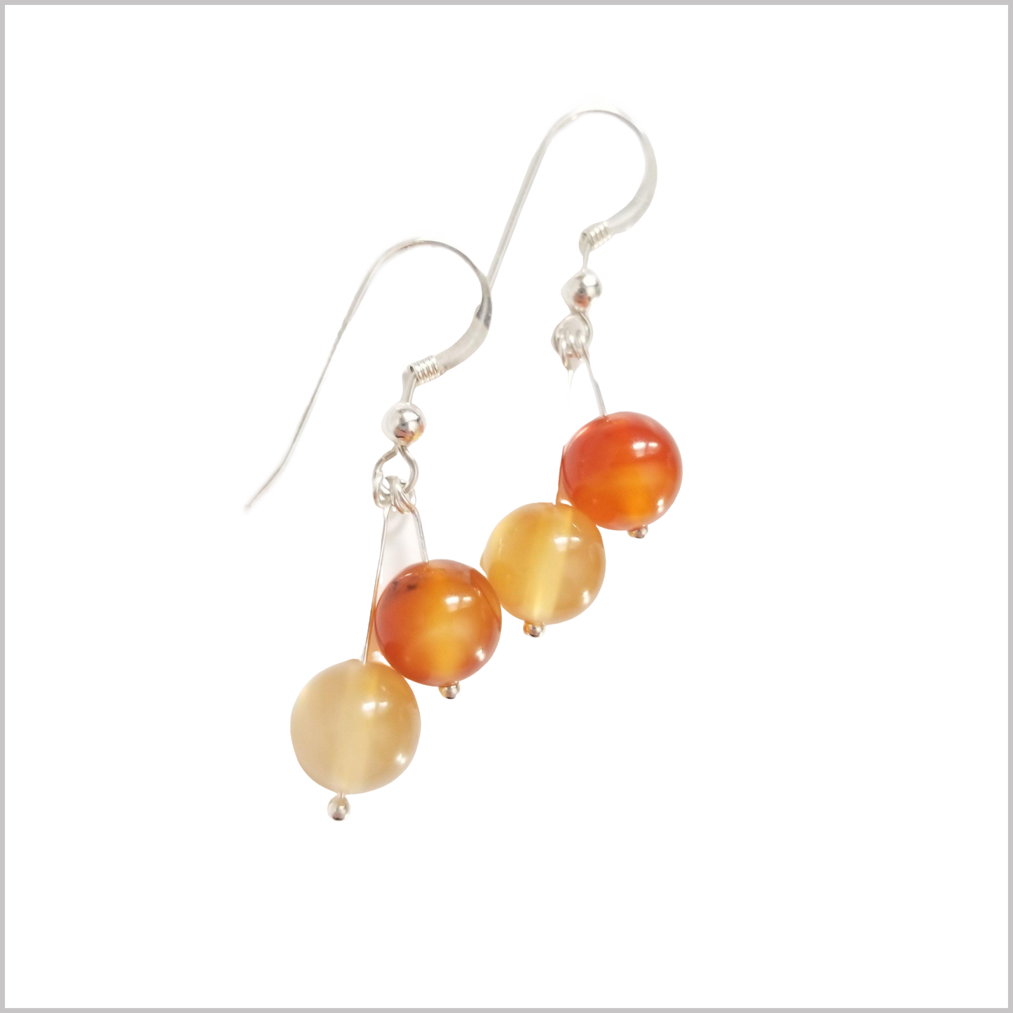 Dual Gemstone Agate Dangle