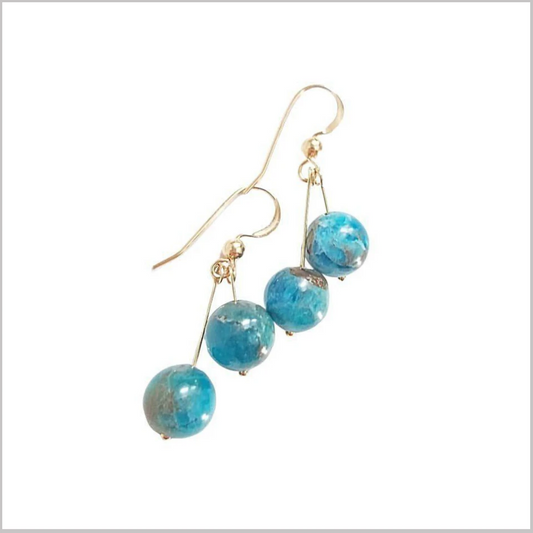 Dual Gemstone Apatite Dangle