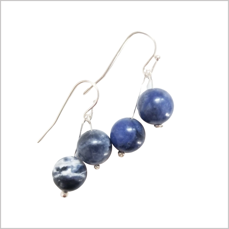 Dual Gemstone Sodalite Dangle