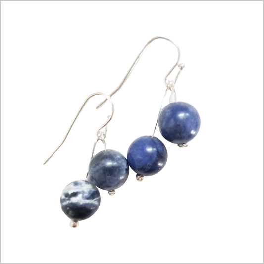 Dual Gemstone Sodalite Dangle
