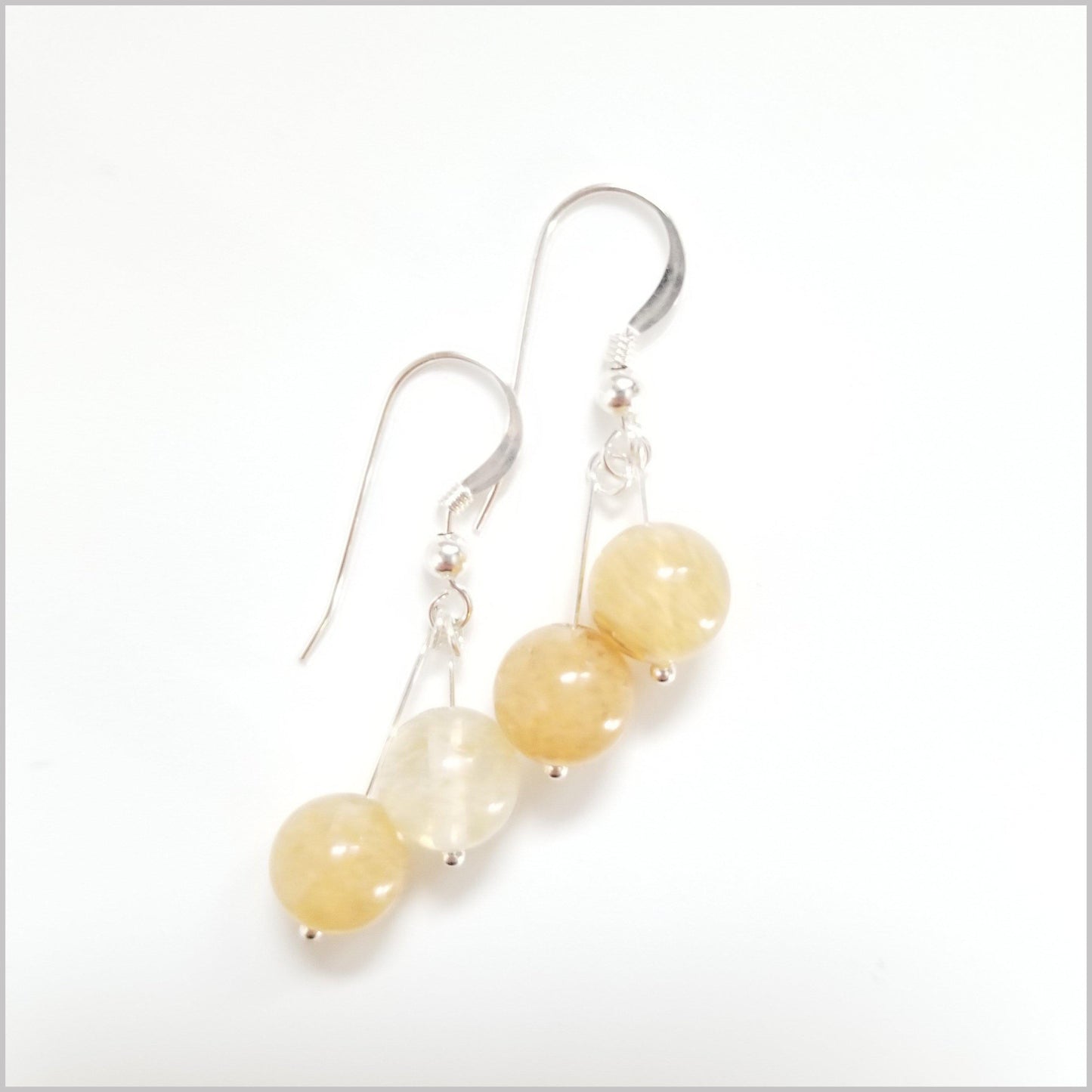 Dual Gemstone Citrine Dangle