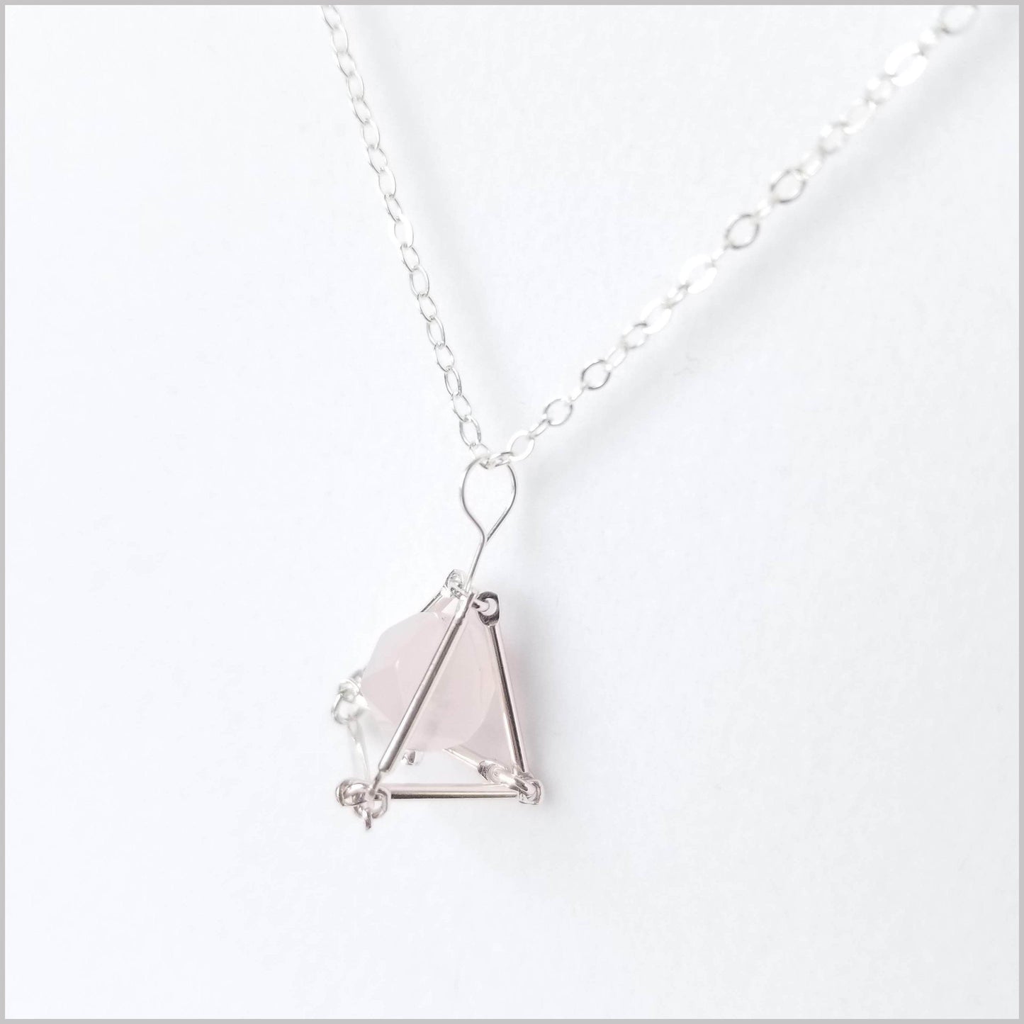 Geometric Rose Quartz Crystal