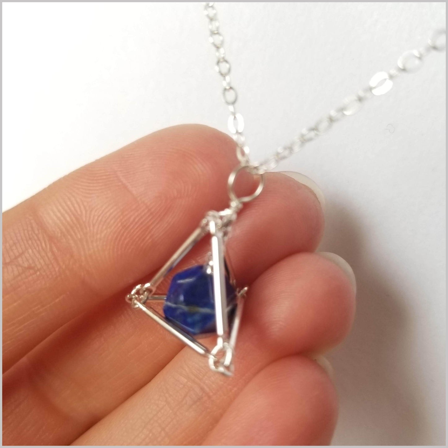 Geometric Lapis Lazuli Crystal