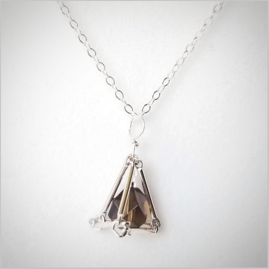 Geometric Smoky Quartz Crystal