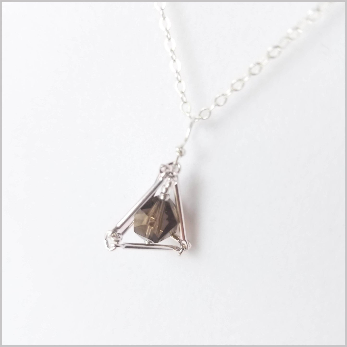 Geometric Smoky Quartz Crystal