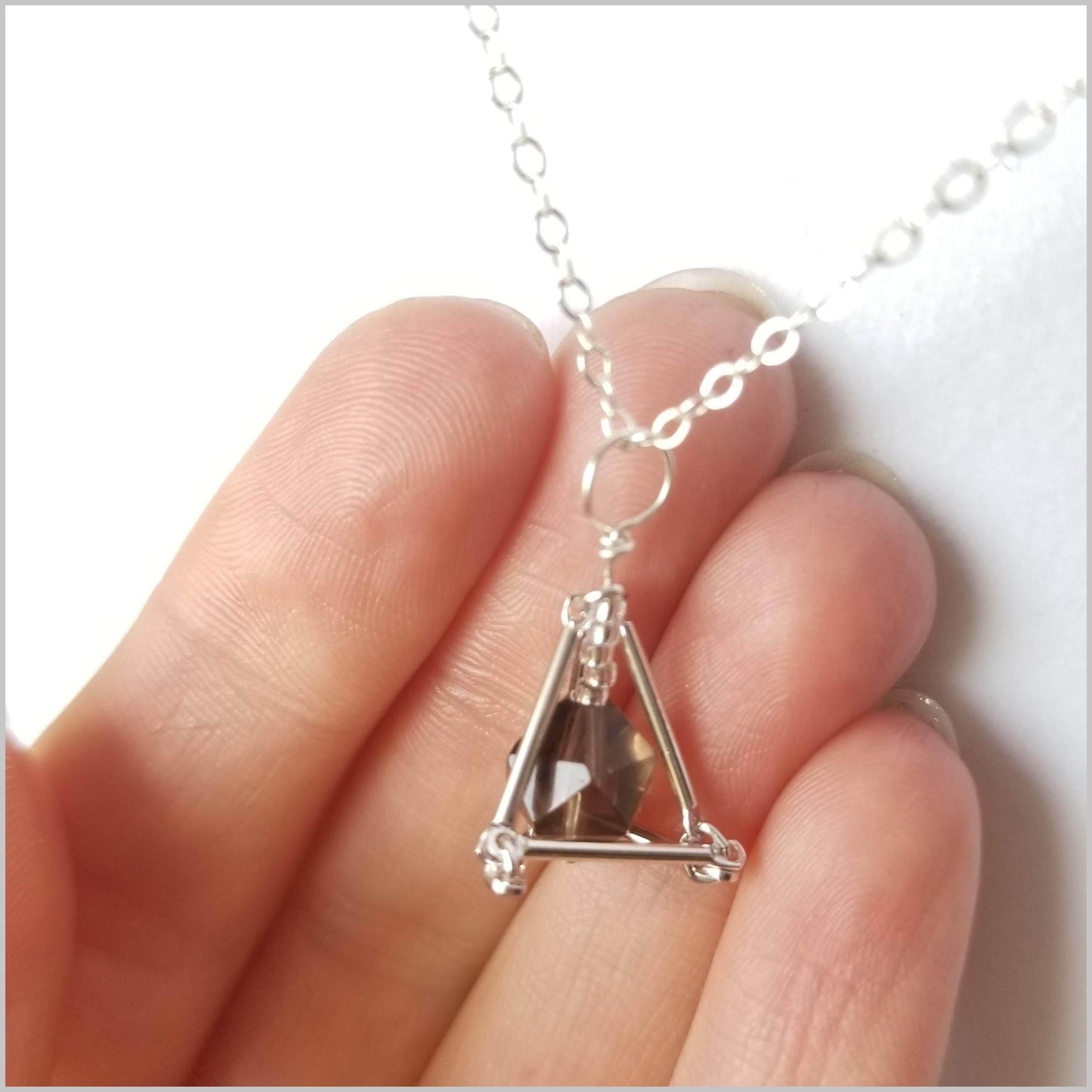 Geometric Smoky Quartz Crystal