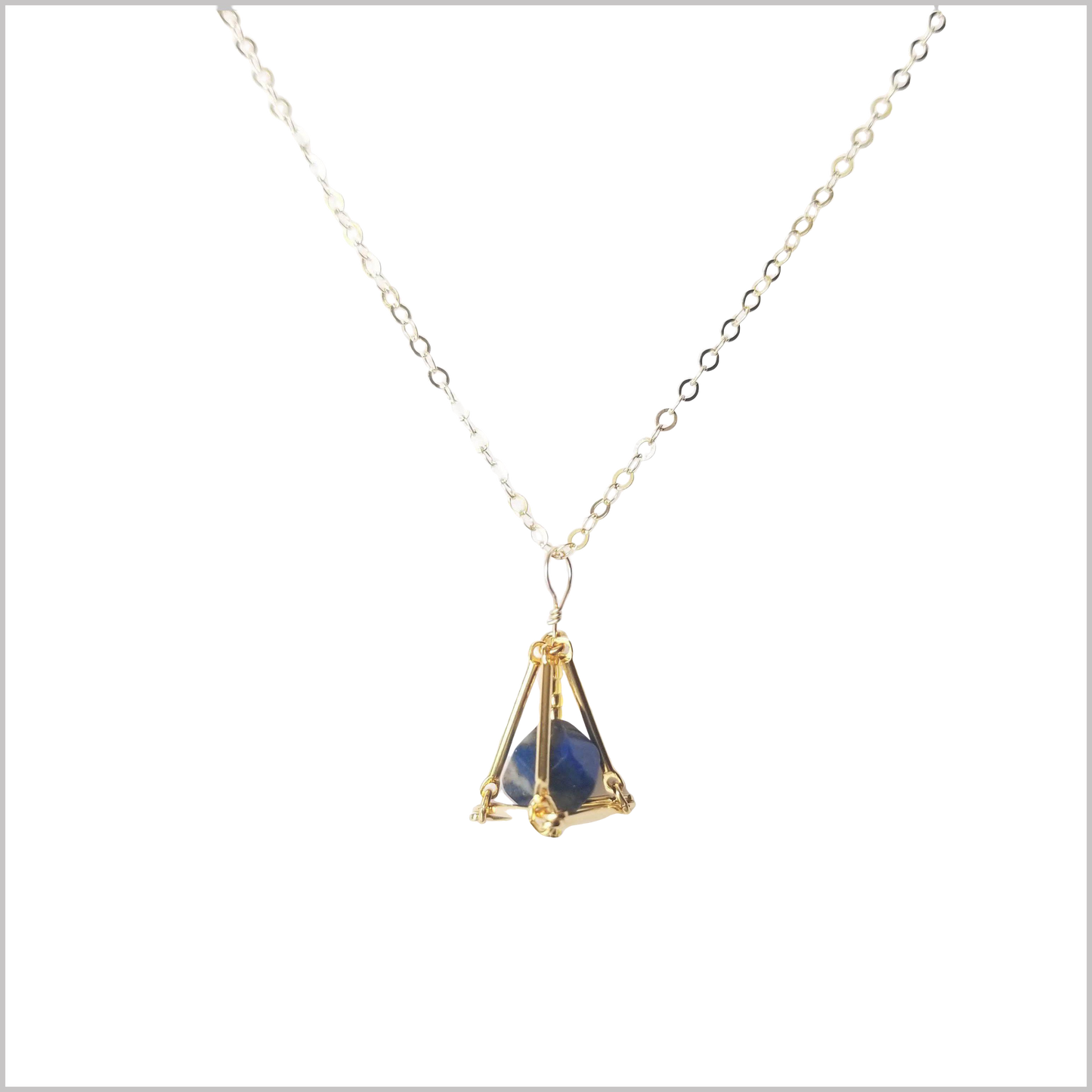 Geometric Lapis Lazuli Crystal