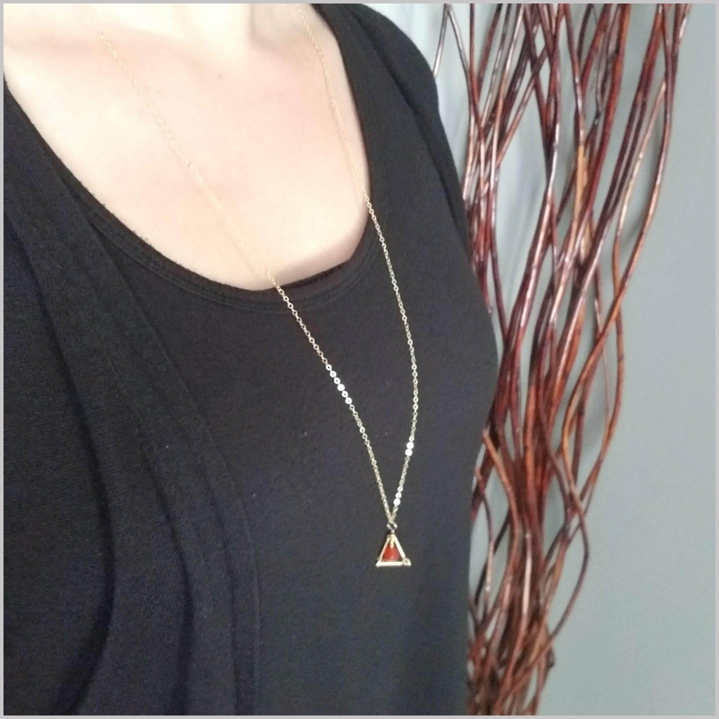 Geometric Carnelian Crystal