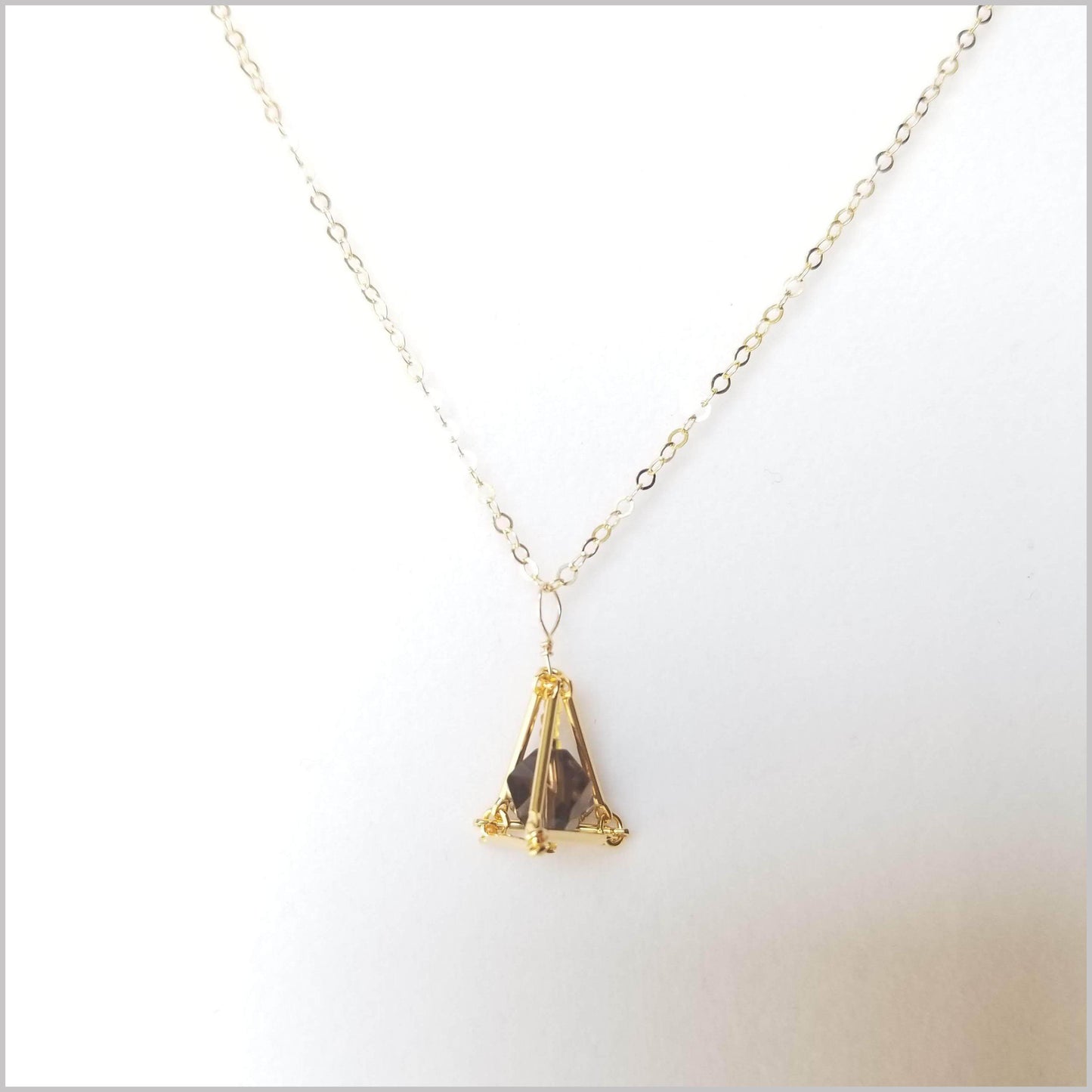 Geometric Smoky Quartz Crystal