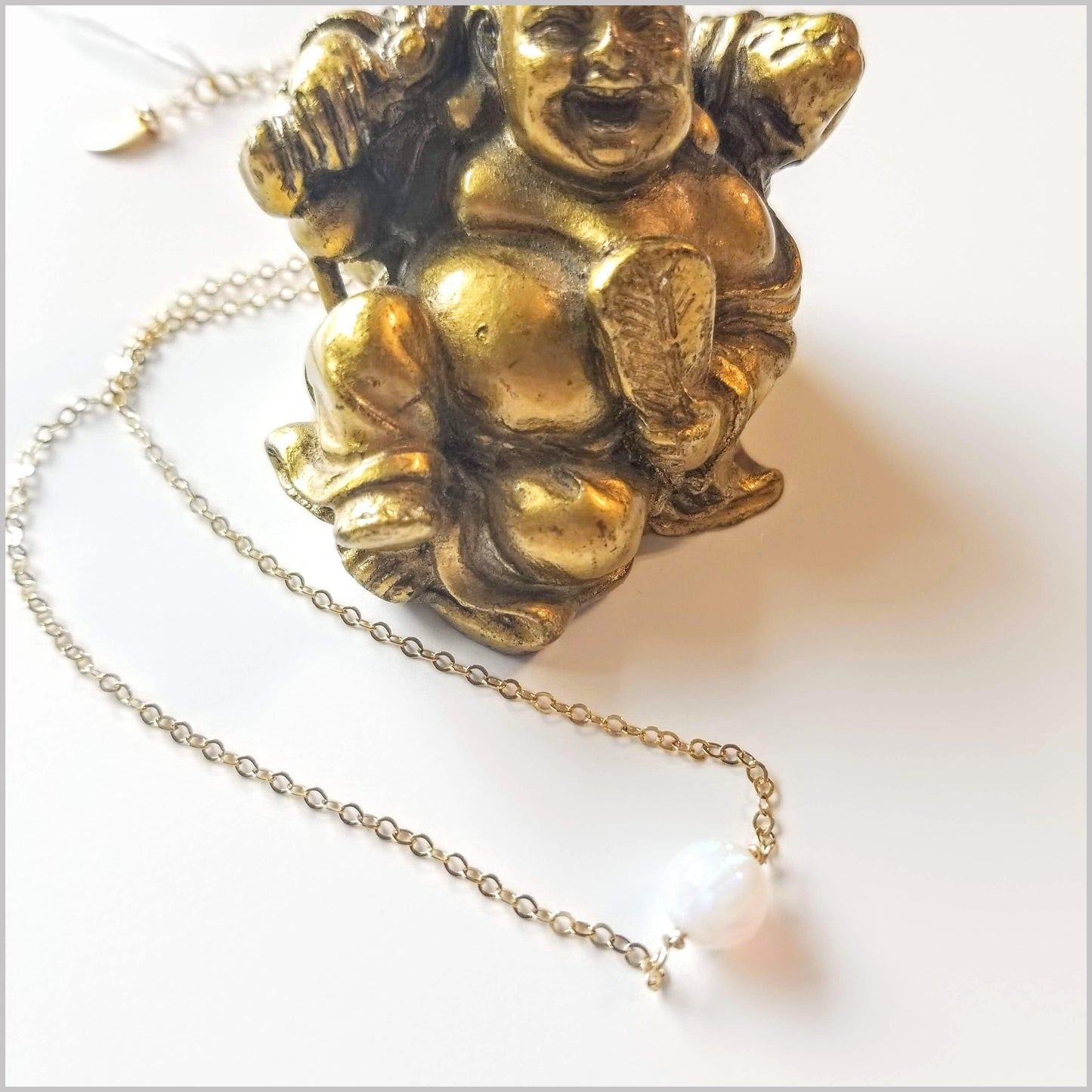 Fire Opal Round Bead Necklace