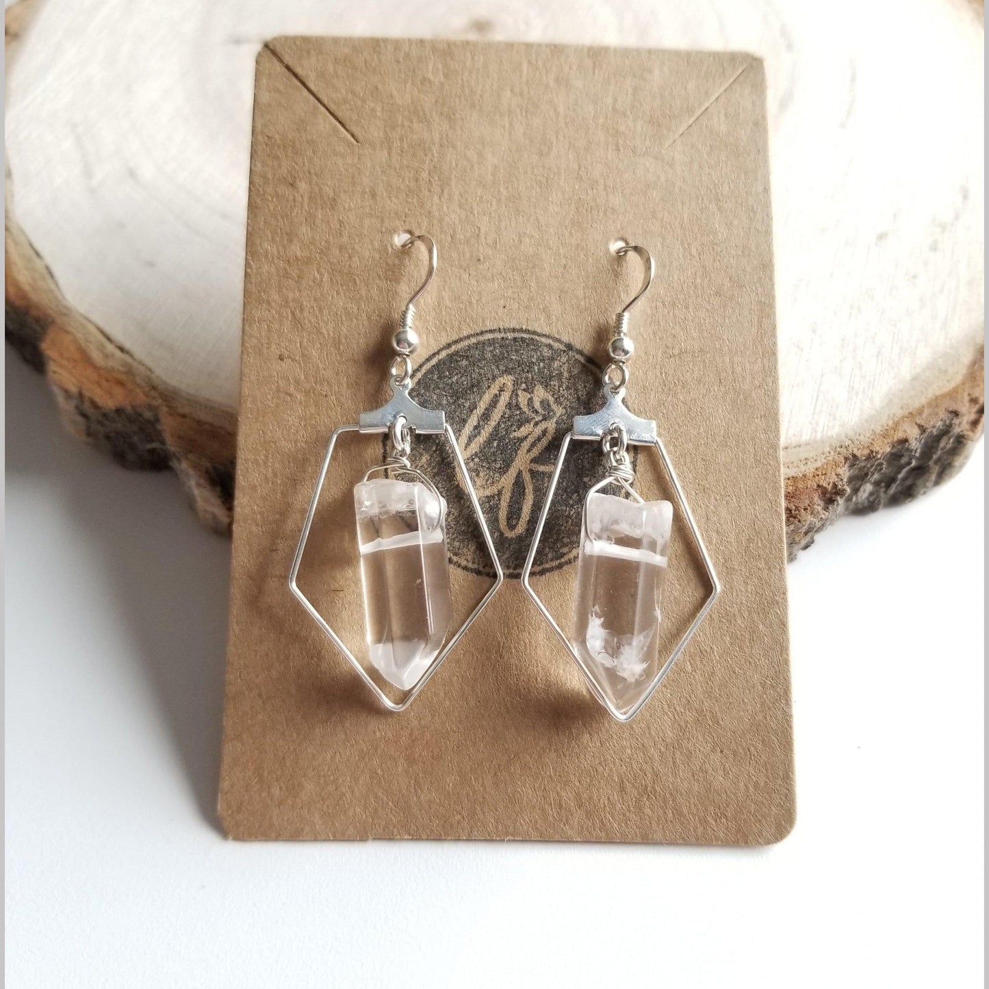Sacred Pentagon Quartz Earring