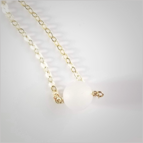 Natural (Matte) Rose Quartz Bead Necklace