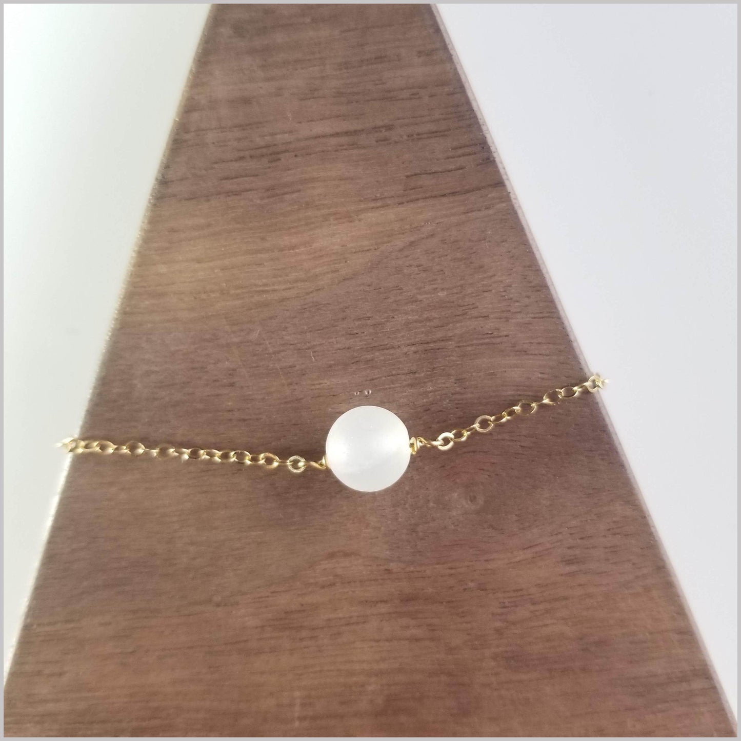 Natural (Matte) Rose Quartz Bead Necklace