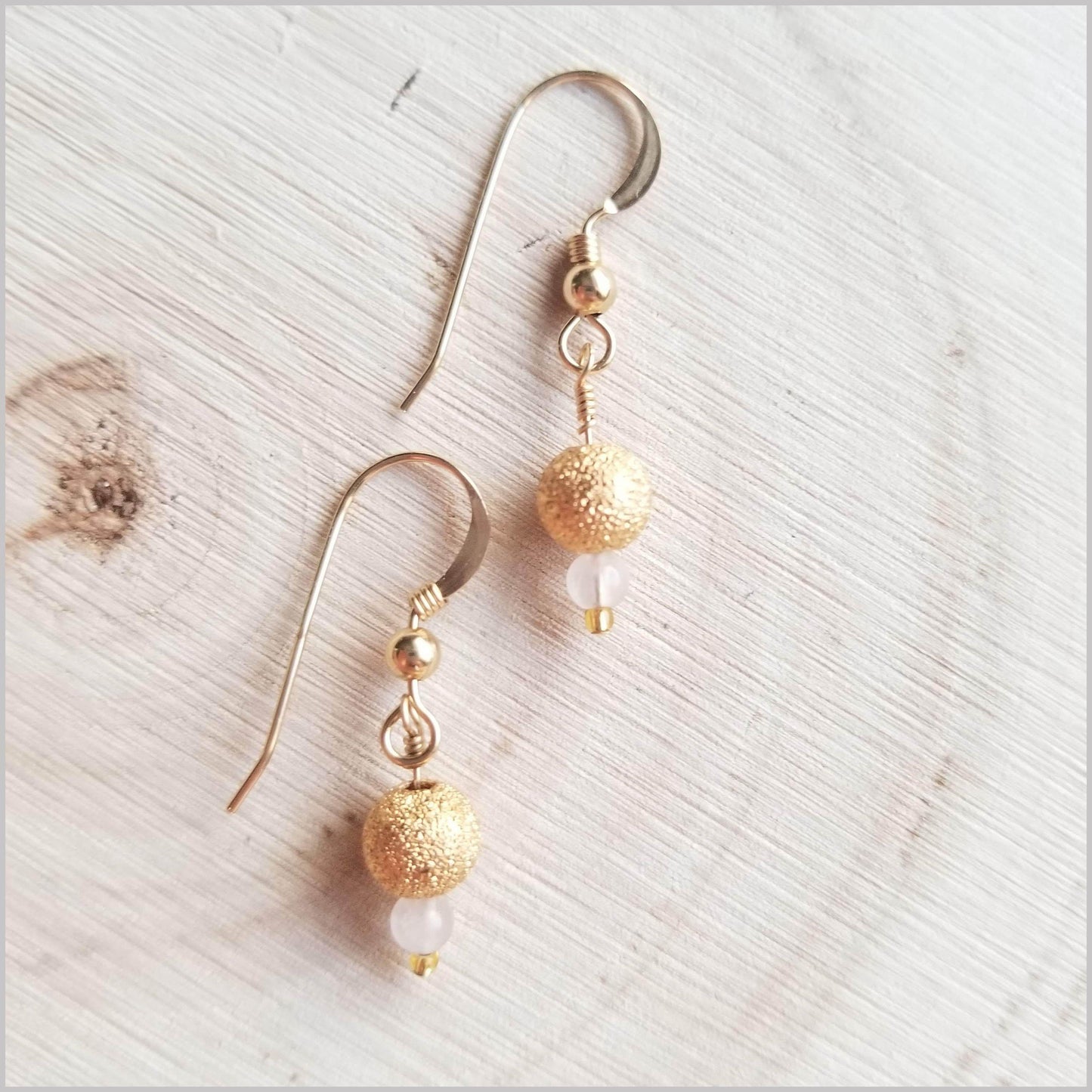 Gold Stardust Bead Earrings