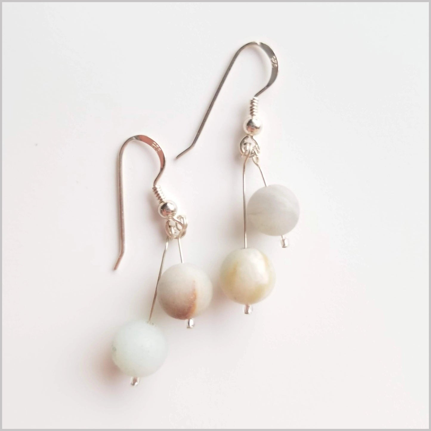 Dual Gemstone (Matte) Amazonite Dangle