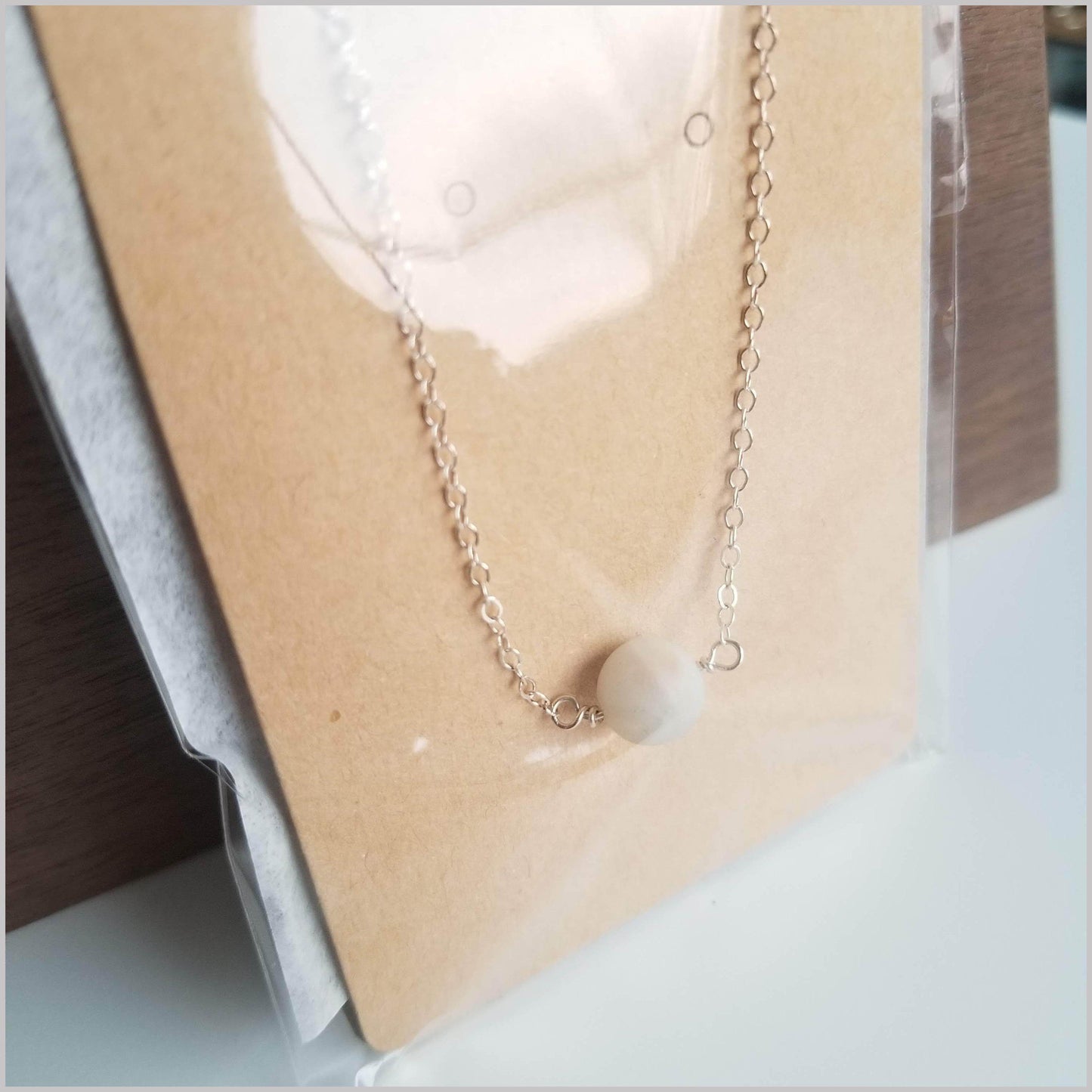 Natural (Matte) Amazonite Bead Necklace