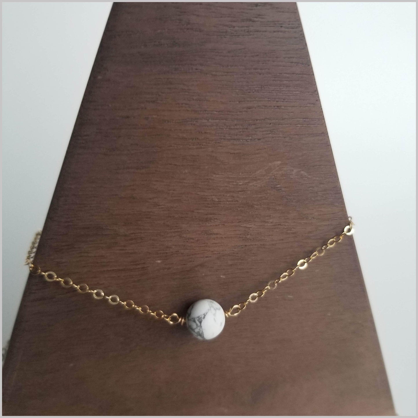 Natural (Matte) Howlite Bead Necklace
