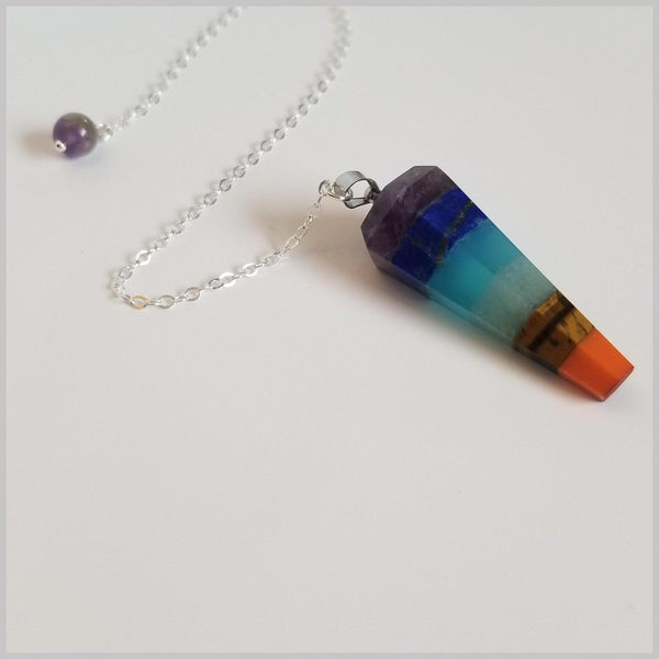 7 Chakra Crystals Pendulum