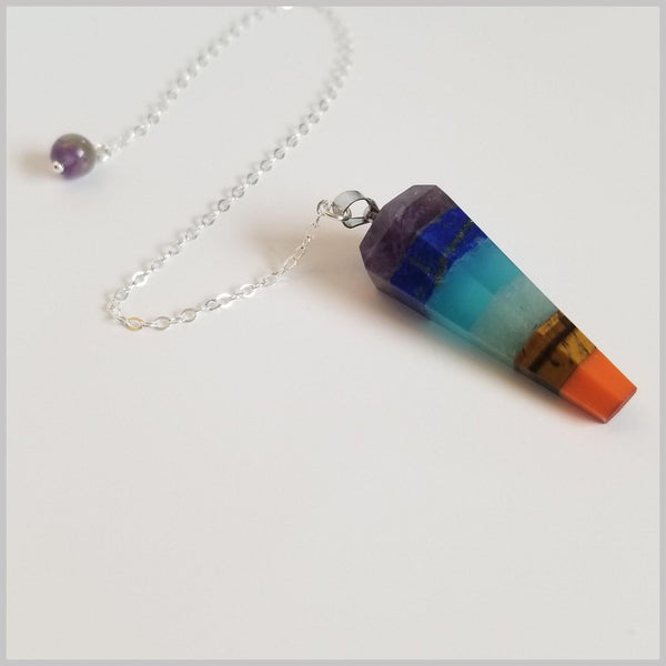 7 Chakra Crystals Pendulum