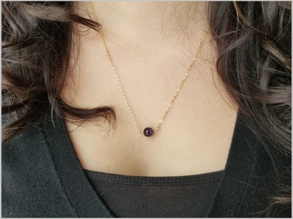 Natural Amethyst Bead Necklace