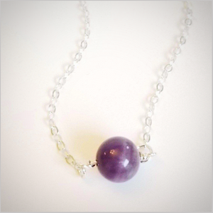 Natural Amethyst Bead Necklace