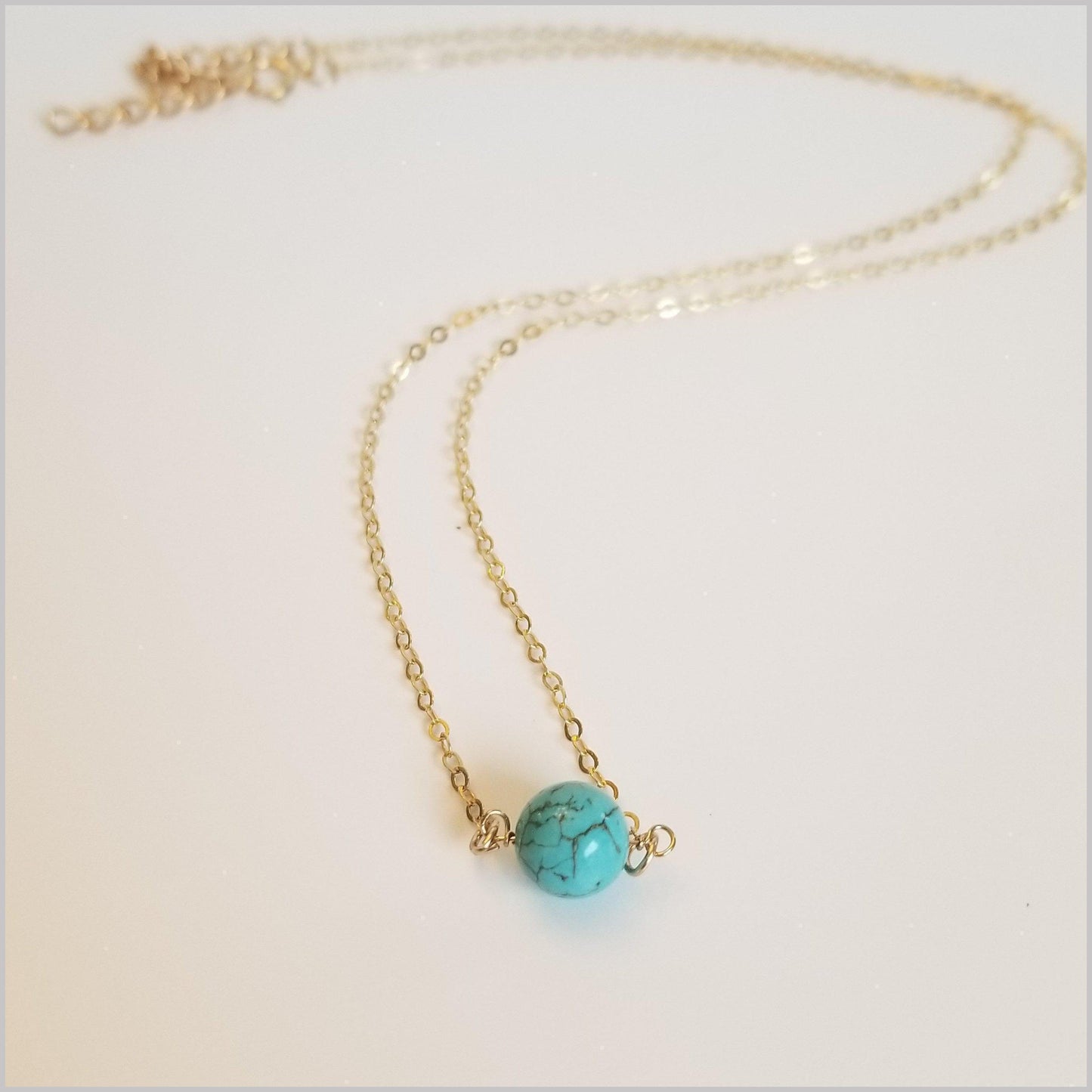 Natural Turquoise Bead Necklace