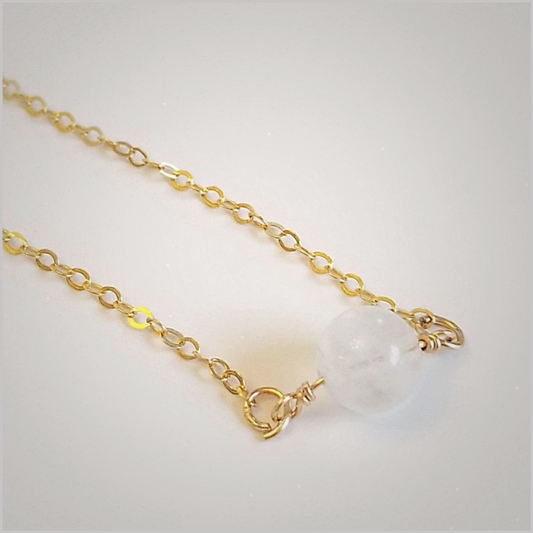 Natural Moonstone Bead Necklace