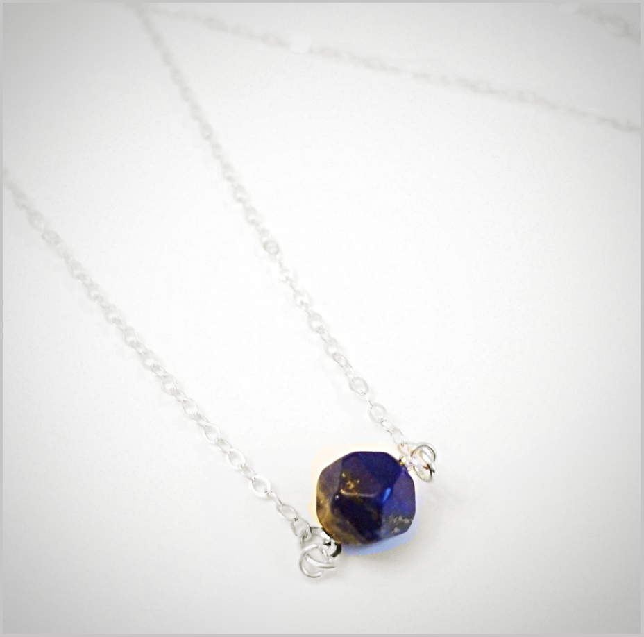 Natural Faceted Lapis Lazuli Necklace