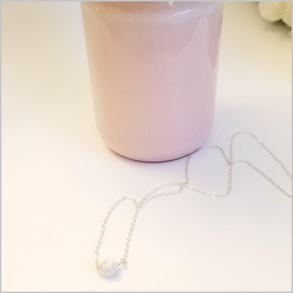 Natural Faceted Howlite Necklace