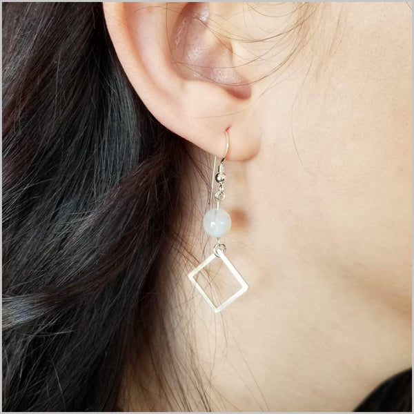Square Moonstone Dangle