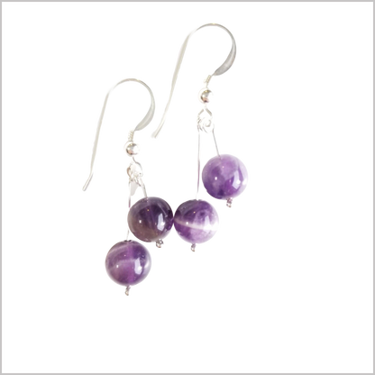 Dual Gemstone Amethyst Dangle