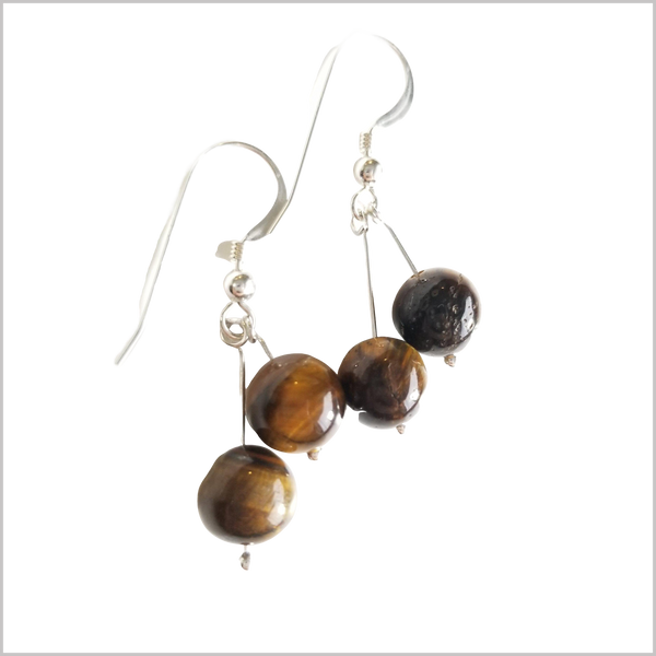 Dual Gemstone Tigers Eye Dangle