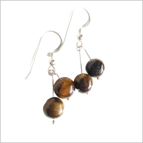 Dual Gemstone Tigers Eye Dangle