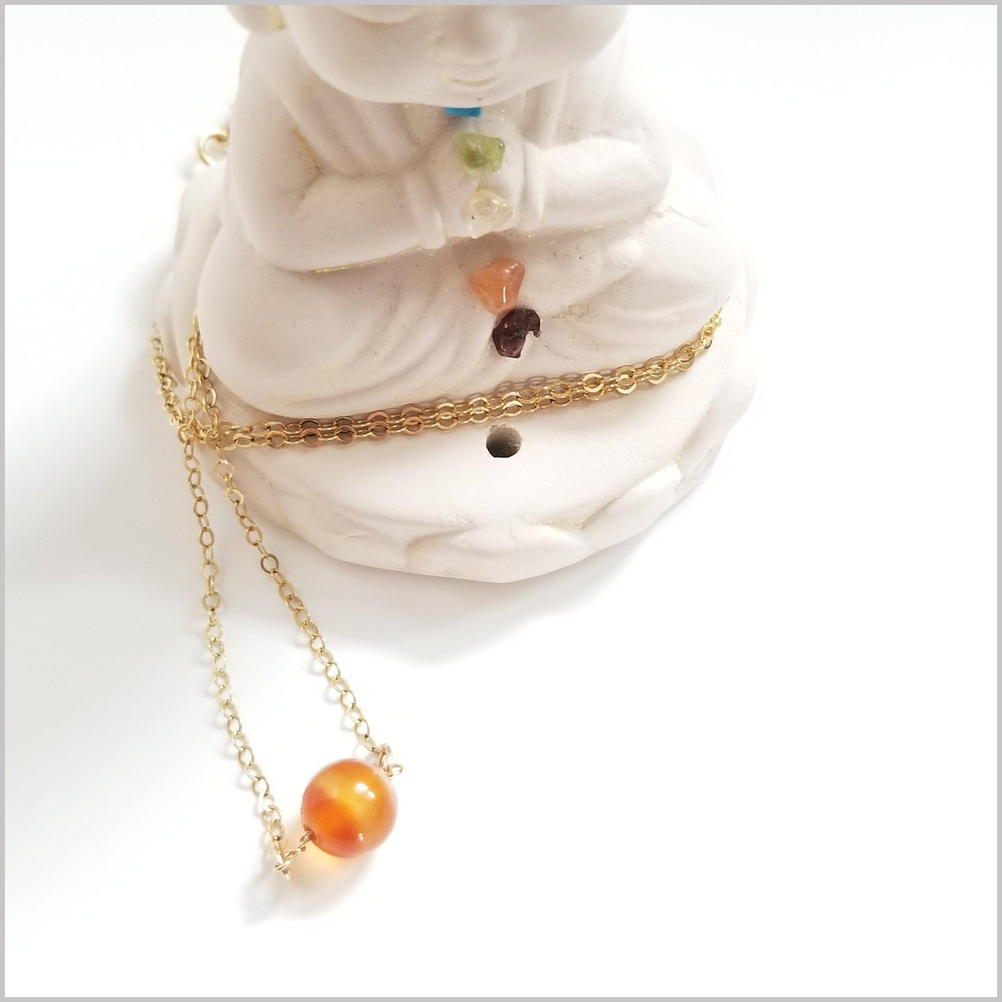 Natural Agate Bead Necklace