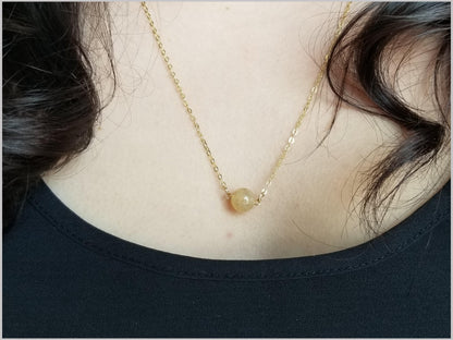 Natural Citrine Bead Necklace