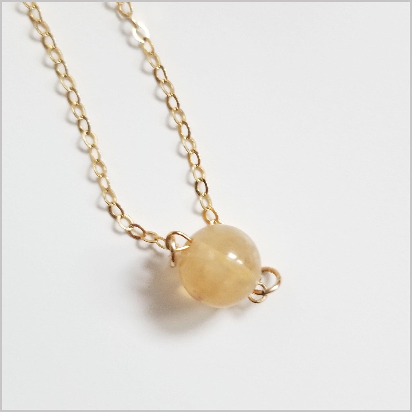 Natural Citrine Bead Necklace