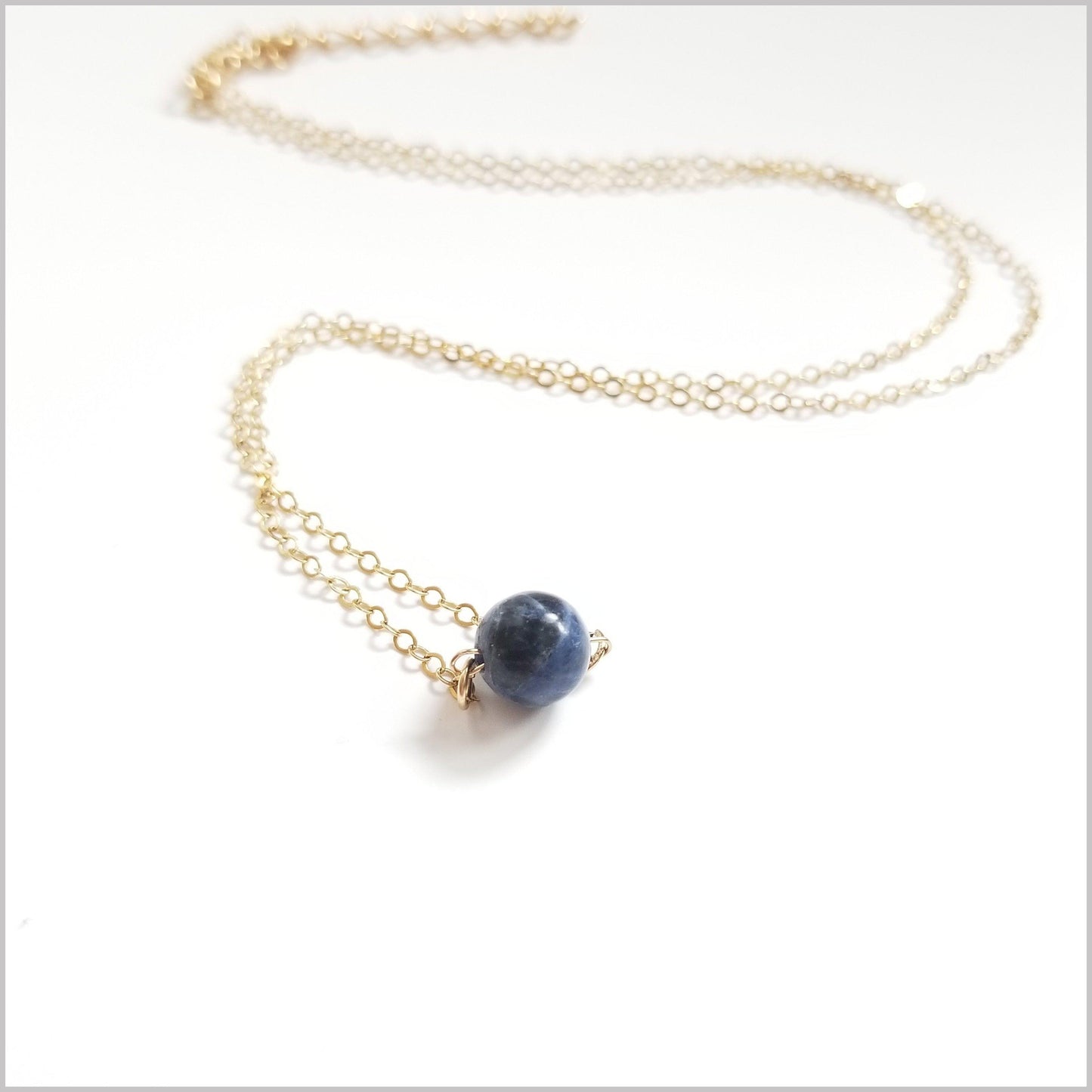 Natural Sodalite Bead Necklace