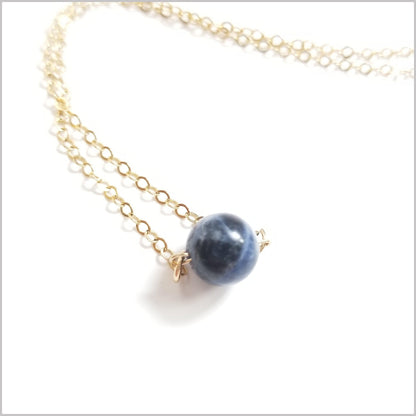 Natural Sodalite Bead Necklace