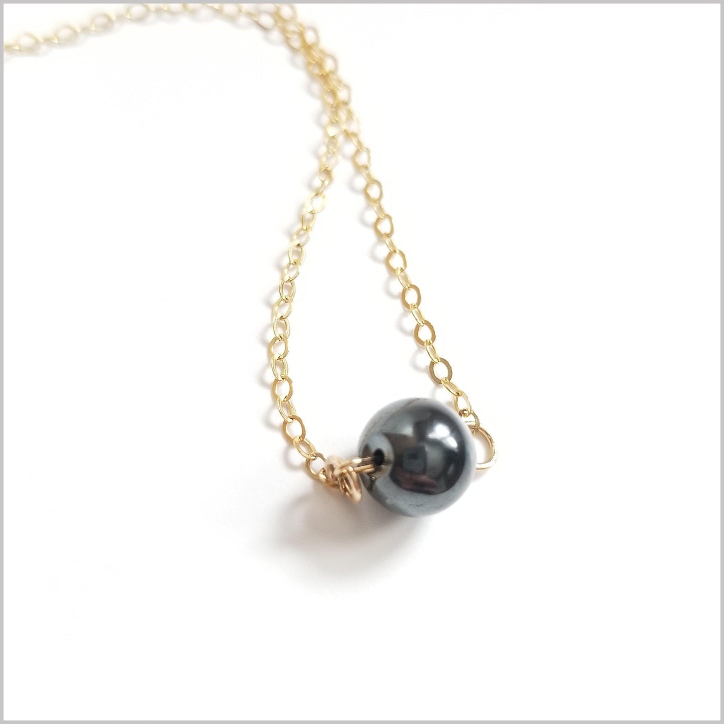 Natural Hematite Bead Necklace
