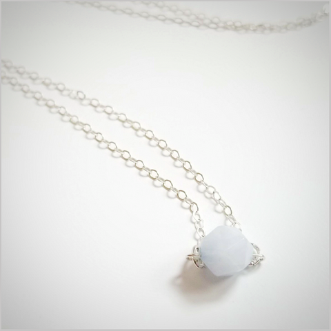 Natural Faceted Aquamarine Necklace